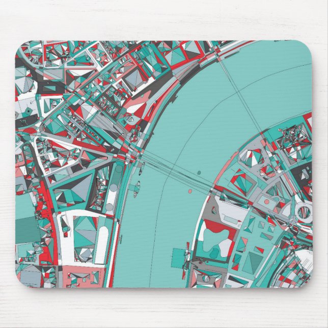 London City Structure Map Mouse Pad (Front)