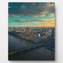 London Cityscape with Sunset