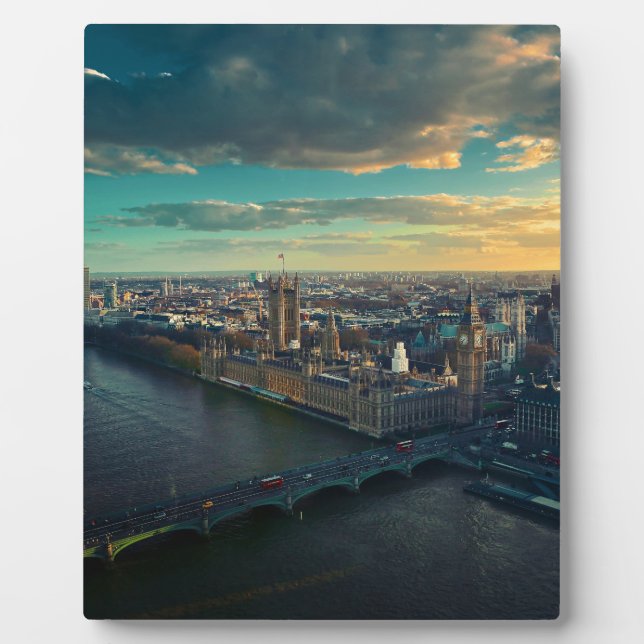 London Cityscape with Sunset Plaque (Front)