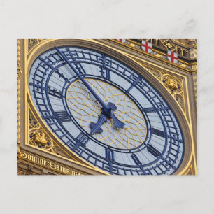 London clock face up close postcard