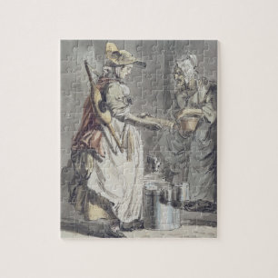 London Cries: A Milkmaid, c.1759 (pen & ink brush, Jigsaw Puzzle