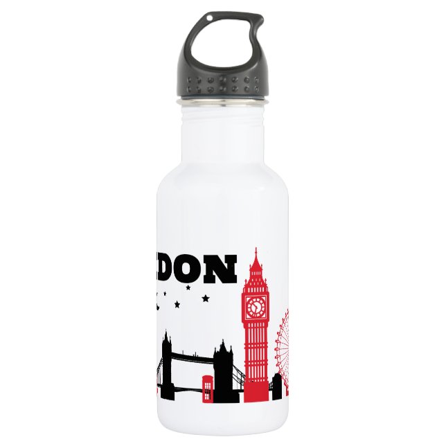 LONDON Design, 532 Ml Water Bottle (Front)