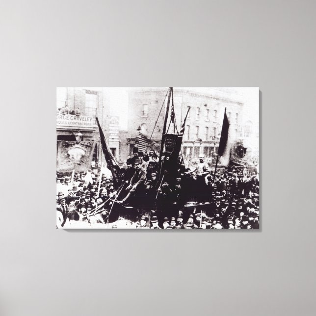 London Dock Strike, 1889 Canvas Print (Front)