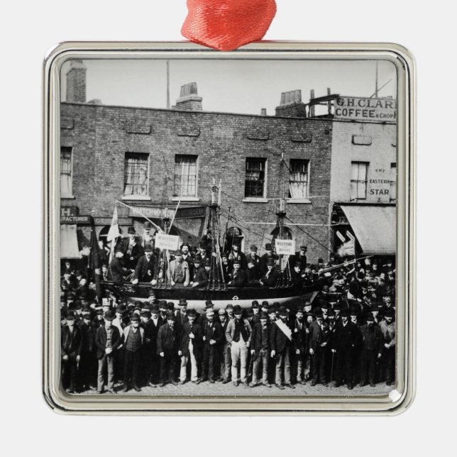 London Dock Strike, 1889 Metal Tree Decoration (Front)