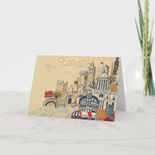 London Doodle Scene Card