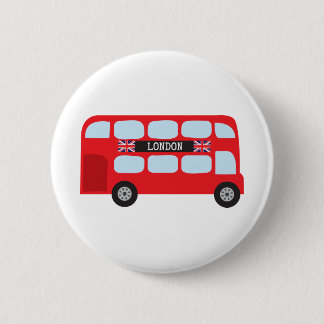 London double-decker bus 6 cm round badge