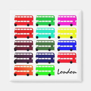 London & Double Decker Bus / British transport Magnet
