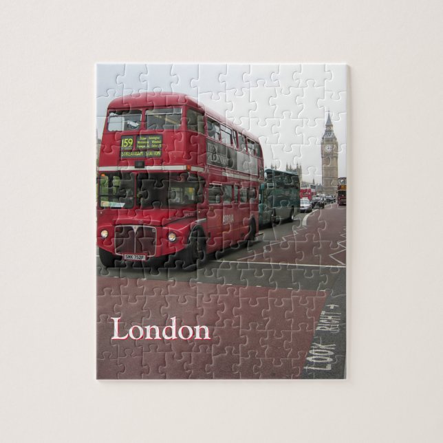 London Double-decker Bus Jigsaw Puzzle (Vertical)