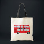 London double-decker bus tote bag<br><div class="desc">London double-decker bus from my own vector artwork.  Cute red double-decker bus with "LONDON" written on it's side.</div>