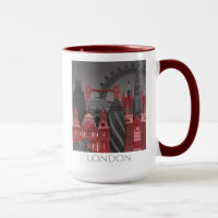 London Elevations by Night - Red