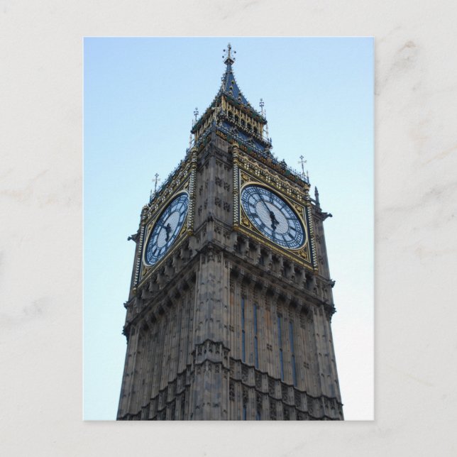 London - Elizabeth Tower & Big Ben Postcard (Front)