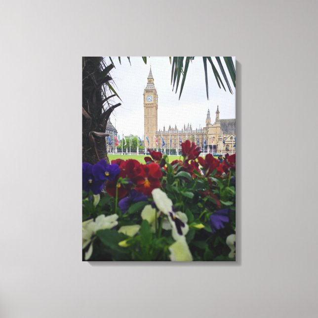 London Elizabeth Tower classic view canvas print (Front)