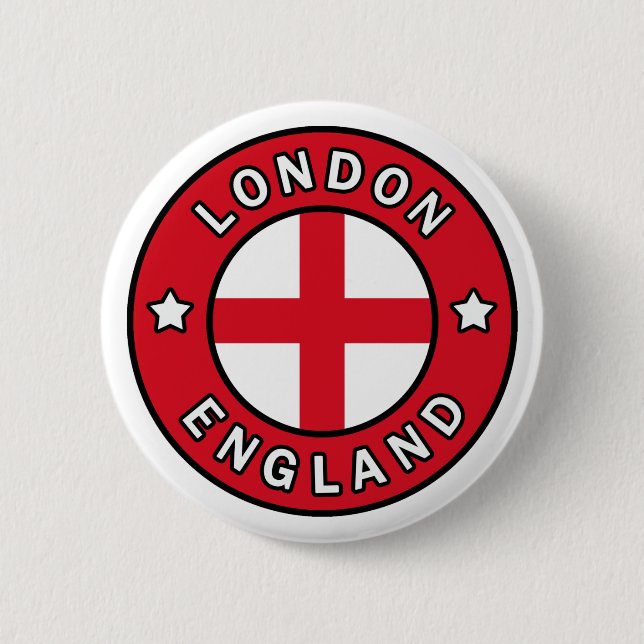 London England 6 Cm Round Badge (Front)