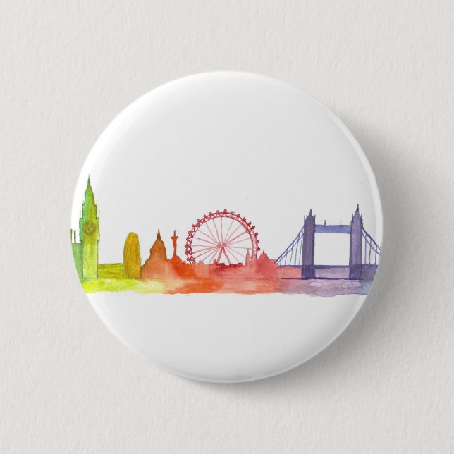London England 6 Cm Round Badge (Front)
