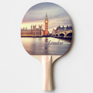London England Big Ben Ping Pong Paddle