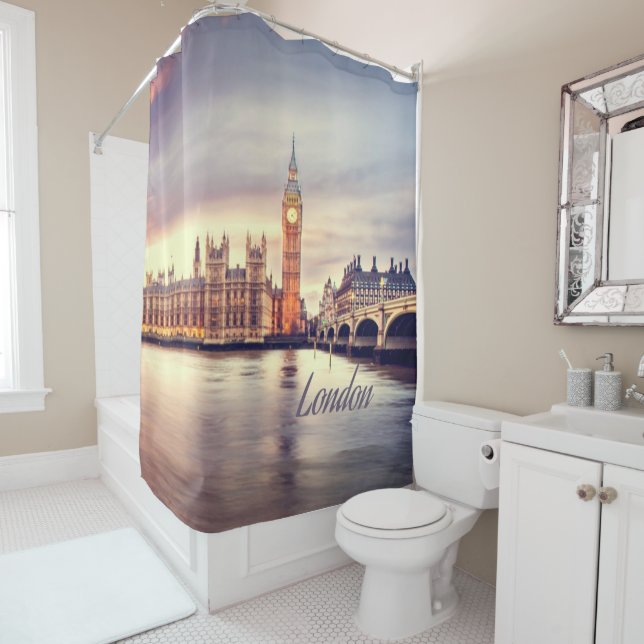 London England Big Ben Shower Curtain (In Situ)
