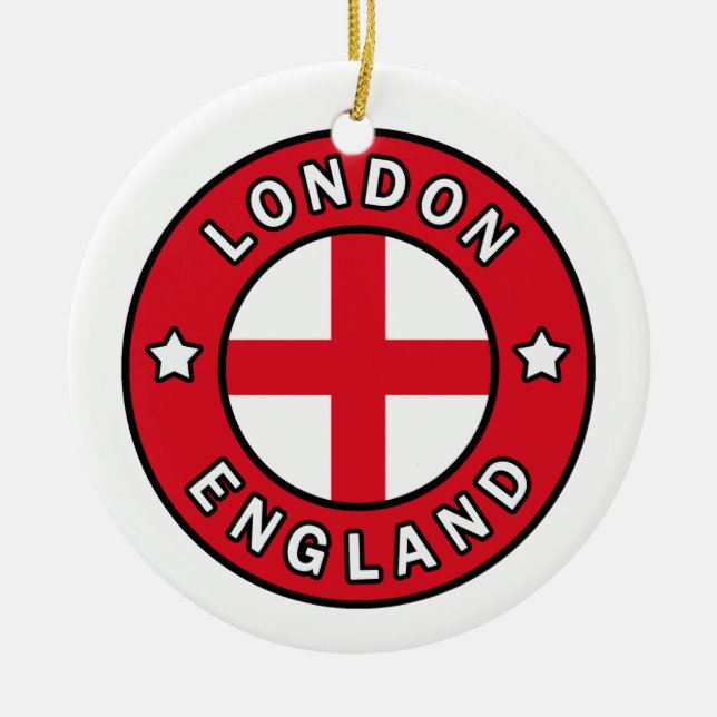London England Ceramic Tree Decoration (Front)