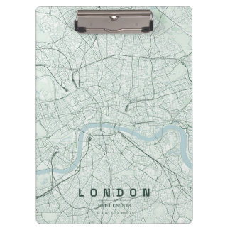 London England City Map Minimal Design Clipboard