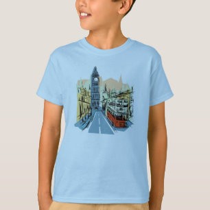 London England city scape boys tee