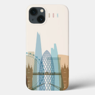 London, England City Skyline iPhone 13 Case