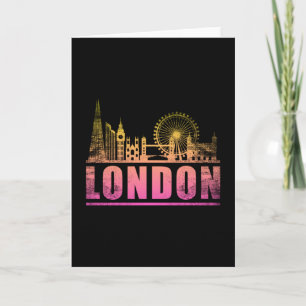 London England City Skyline Cityscape Funny Gift Card