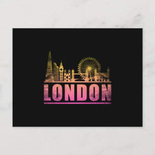 London England City Skyline Cityscape Funny Gift Postcard