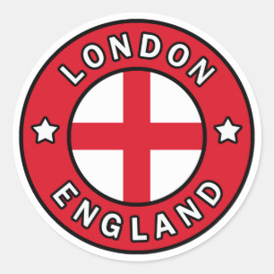 London England Classic Round Sticker