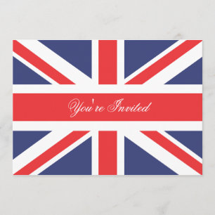 London England Corgi with Crown Party Invitation