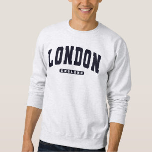 London England Dark Varsity College Style Sweatshirt