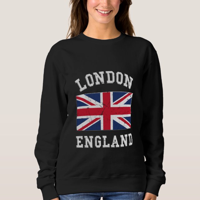 London England Flag Souvenir Tourist For Men Women Sweatshirt (Front)