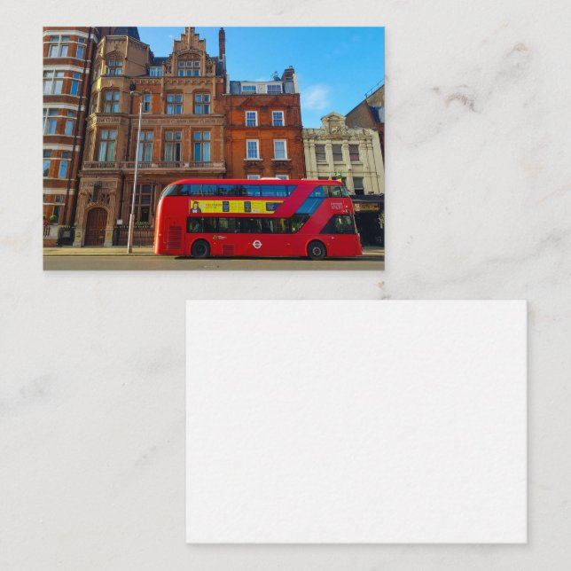 London England Great Britain Architecture Bus Enclosure Card (Front/Back)