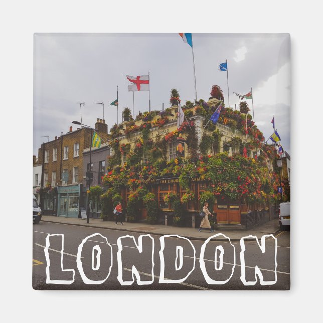 London England Great Britain Architecture Pub Magnet (Front)