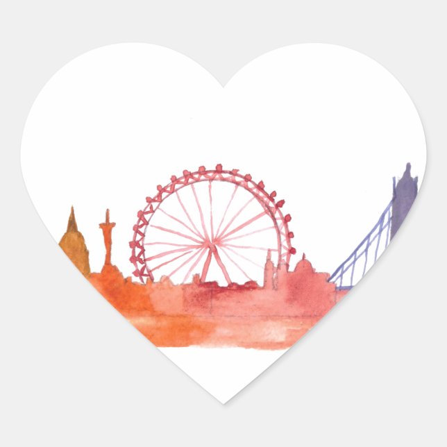 London England Heart Sticker (Front)