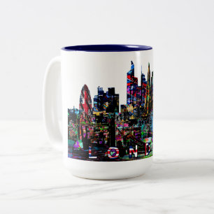 London, England in graffiti Two-Tone Coffee Mug