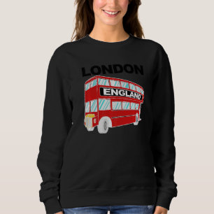 London England  Kids Men Women Double Decker Bus Sweatshirt