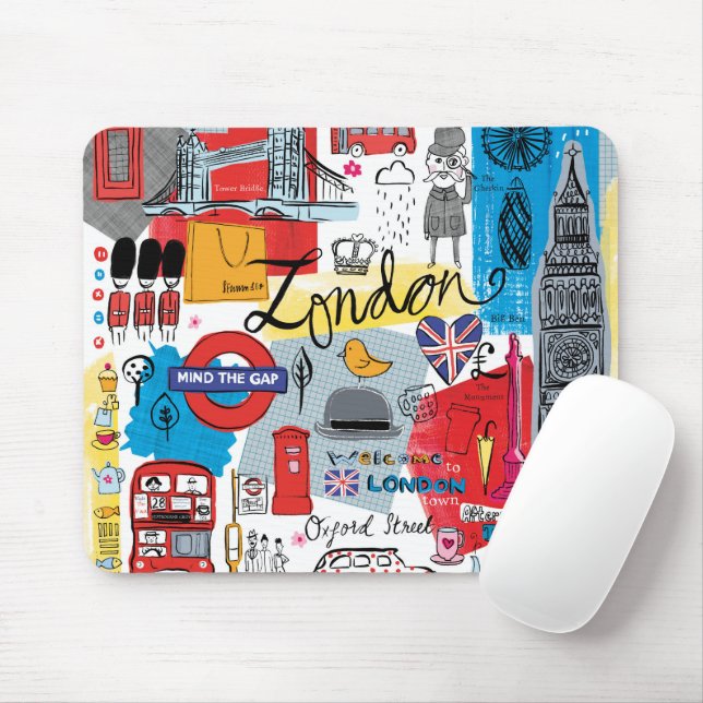London, England Mouse Pad (With Mouse)