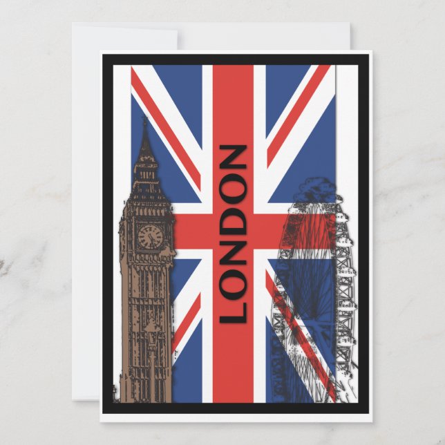 London, England party invitations (Front)