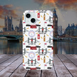 London England Queens Guard English Pattern iPhone 16 Pro Max Case<br><div class="desc">London,  England pattern with English elements such as phone booth,  double decker bus,  London Bridge,  the London Ferris Wheel and more. Composite design by Holiday Hearts Designs (rights reserved).</div>