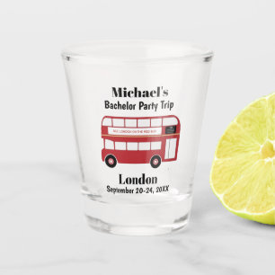 London England Red Bus Bachelor Party Favour Shot Glass