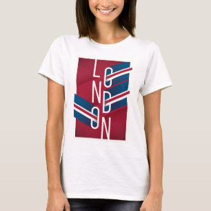 London, England Retro Illustrated Typography T-Shirt