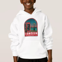 London England Retro Travel Art Vintage