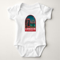 London England Retro Travel Art Vintage