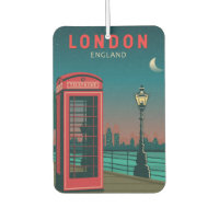 London England Retro Travel Art Vintage