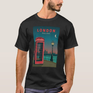 London England Retro Travel Art Vintage T-Shirt