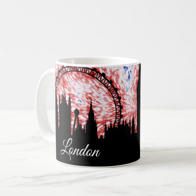 London England Silhouette Coffee Mug (Front Left)