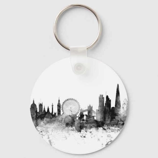 London England Skyline Key Ring (Front)