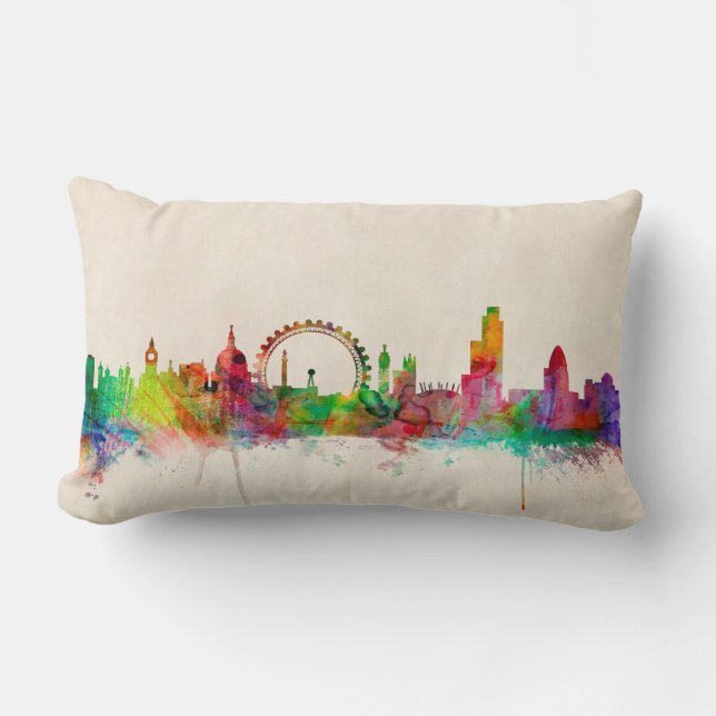 London England Skyline Lumbar Cushion (Front)