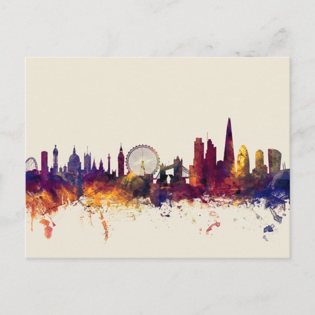 London England Skyline Postcard (Front)