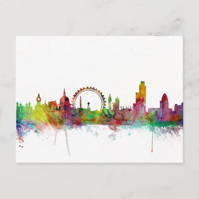 London England Skyline Postcard (Front)