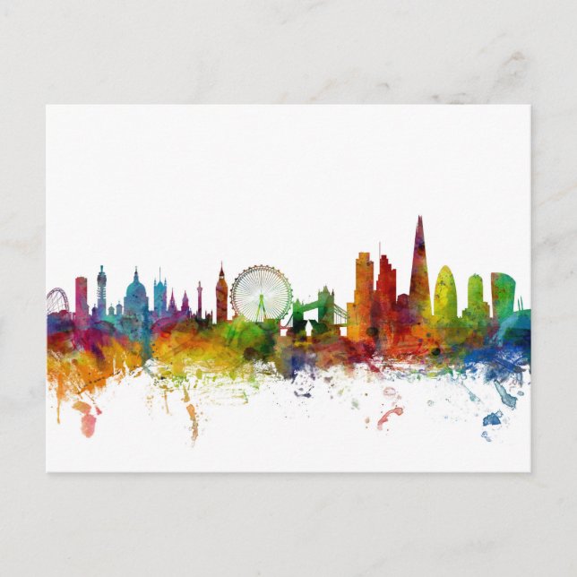 London England Skyline Postcard (Front)